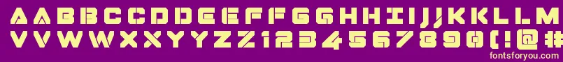 Czcionka Dominojacktitle – żółte czcionki na fioletowym tle