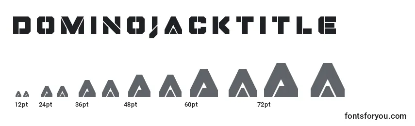 Размеры шрифта Dominojacktitle