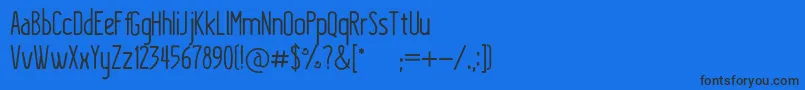 Шрифт KraftstoffRegular – чёрные шрифты на синем фоне