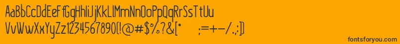 KraftstoffRegular Font – Black Fonts on Orange Background