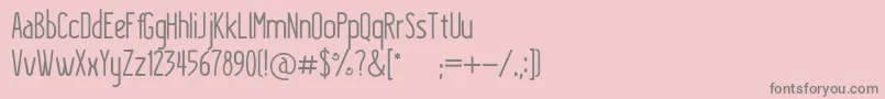 KraftstoffRegular Font – Gray Fonts on Pink Background