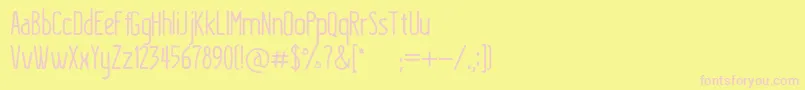 fuente KraftstoffRegular – Fuentes Rosadas Sobre Fondo Amarillo