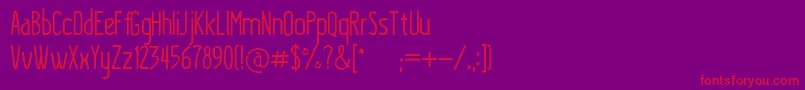 KraftstoffRegular Font – Red Fonts on Purple Background