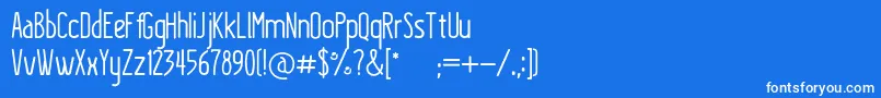 KraftstoffRegular Font – White Fonts on Blue Background