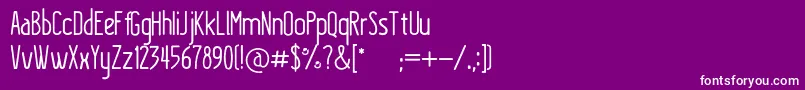 KraftstoffRegular Font – White Fonts on Purple Background