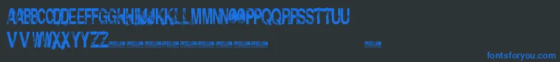 Шрифт InsolentBastards – синие шрифты на чёрном фоне