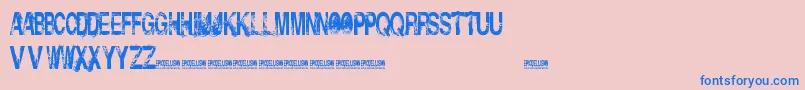 InsolentBastards Font – Blue Fonts on Pink Background