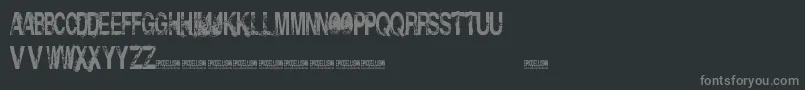 InsolentBastards-fontti – harmaat kirjasimet mustalla taustalla