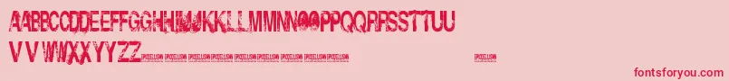 InsolentBastards-fontti – punaiset fontit vaaleanpunaisella taustalla
