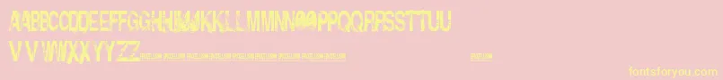 InsolentBastards Font – Yellow Fonts on Pink Background