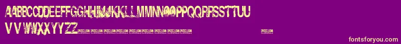 InsolentBastards Font – Yellow Fonts on Purple Background