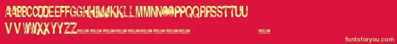 InsolentBastards Font – Yellow Fonts on Red Background