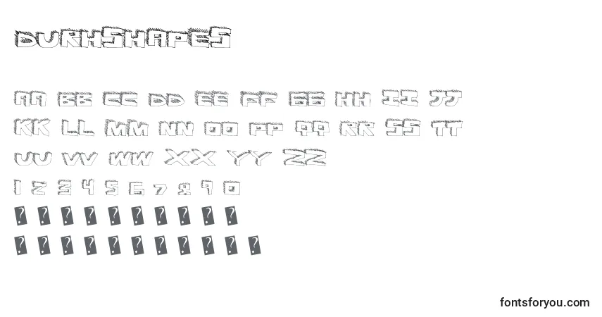 Шрифт Durhshapes – алфавит, цифры, специальные символы