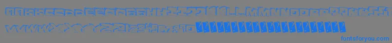 Durhshapes-Schriftart – Blaue Schriften auf grauem Hintergrund