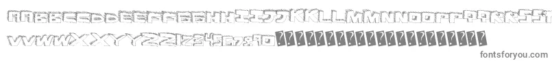 フォントDurhshapes – 白い背景に灰色の文字