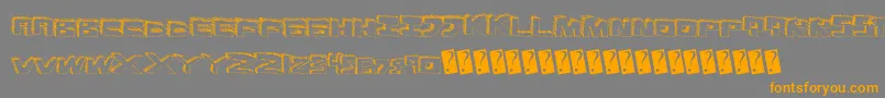 Durhshapes-Schriftart – Orangefarbene Schriften auf grauem Hintergrund