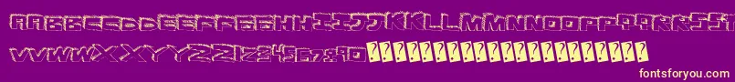 Durhshapes Font – Yellow Fonts on Purple Background