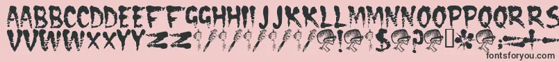 Cramps ffy Font – Black Fonts on Pink Background