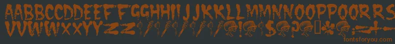 Cramps ffy Font – Brown Fonts on Black Background