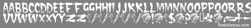 Cramps ffy Font – White Fonts on Gray Background