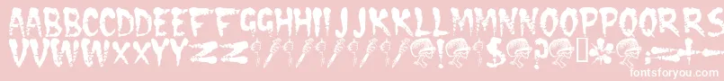 Cramps ffy Font – White Fonts on Pink Background