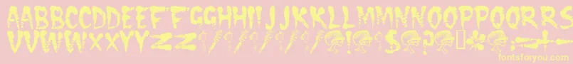 Шрифт Cramps ffy – жёлтые шрифты на розовом фоне
