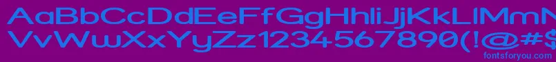 StreetExpandedSemi Font – Blue Fonts on Purple Background