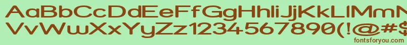 StreetExpandedSemi Font – Brown Fonts on Green Background