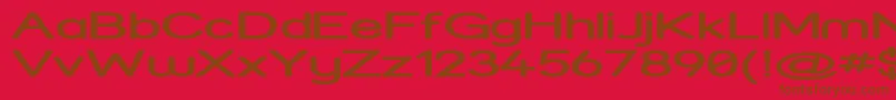 StreetExpandedSemi Font – Brown Fonts on Red Background