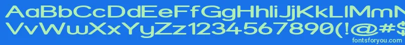 StreetExpandedSemi Font – Green Fonts on Blue Background