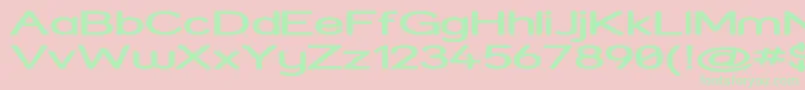 StreetExpandedSemi Font – Green Fonts on Pink Background