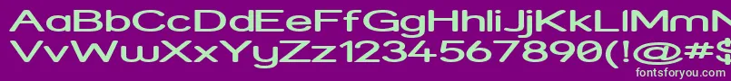 StreetExpandedSemi Font – Green Fonts on Purple Background