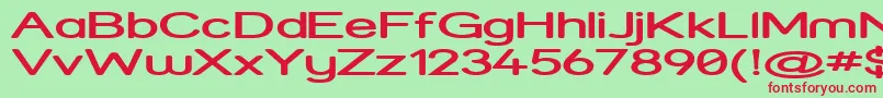 StreetExpandedSemi Font – Red Fonts on Green Background