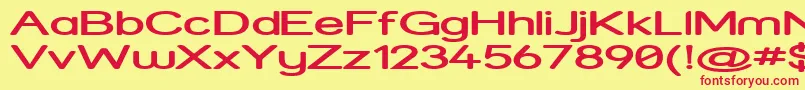 StreetExpandedSemi Font – Red Fonts on Yellow Background