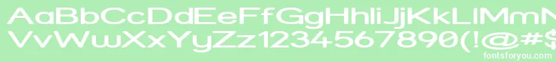 StreetExpandedSemi Font – White Fonts on Green Background