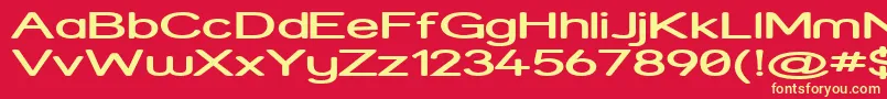 StreetExpandedSemi Font – Yellow Fonts on Red Background