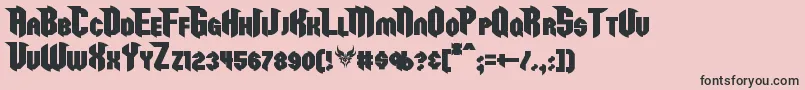 RazorclawBold Font – Black Fonts on Pink Background