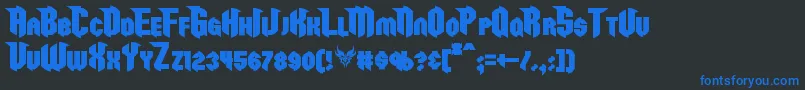 RazorclawBold Font – Blue Fonts on Black Background