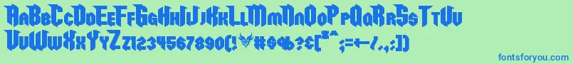 RazorclawBold Font – Blue Fonts on Green Background