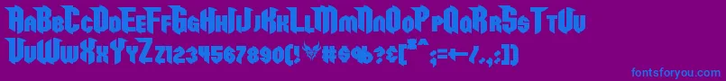 RazorclawBold Font – Blue Fonts on Purple Background