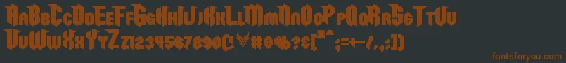 Шрифт RazorclawBold – коричневые шрифты на чёрном фоне