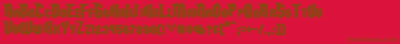 RazorclawBold Font – Brown Fonts on Red Background