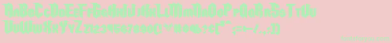 RazorclawBold Font – Green Fonts on Pink Background