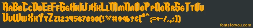 RazorclawBold Font – Orange Fonts on Black Background