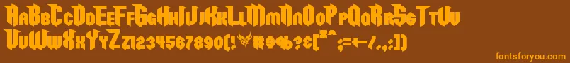 RazorclawBold Font – Orange Fonts on Brown Background