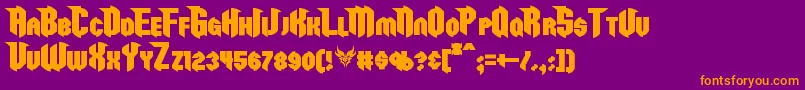 RazorclawBold Font – Orange Fonts on Purple Background