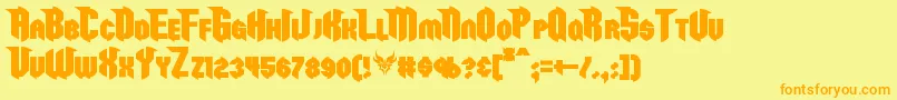 Подробнее о шрифте RazorclawBold Шрифт RazorclawBold – оранжевые шрифты на жёлтом фоне