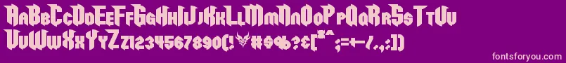 Weitere Informationen zur RazorclawBold-Schriftart RazorclawBold-Schriftart – Rosa Schriften auf violettem Hintergrund