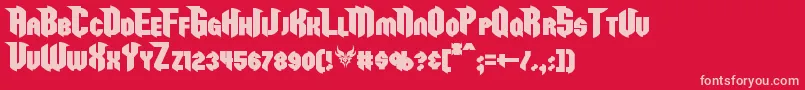 フォントRazorclawBold – 赤い背景にピンクのフォント