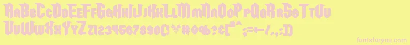 RazorclawBold Font – Pink Fonts on Yellow Background